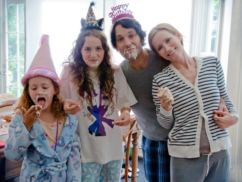 Iris Apatow, Maude Apatow, Paul Rudd and Leslie Mann in "This Is 40."