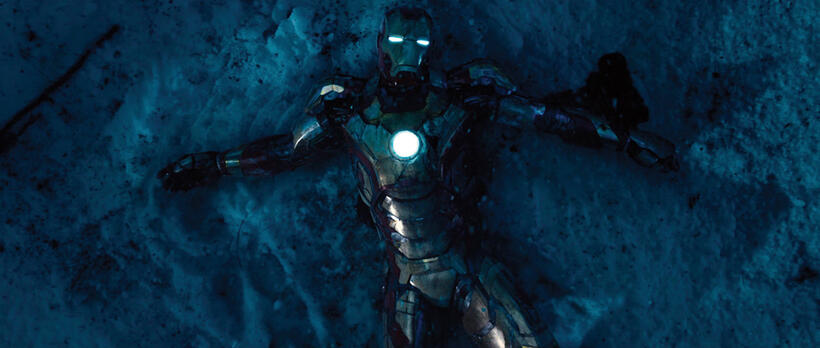 Robert Downey, Jr. as Iron Man in "Iron Man 3."