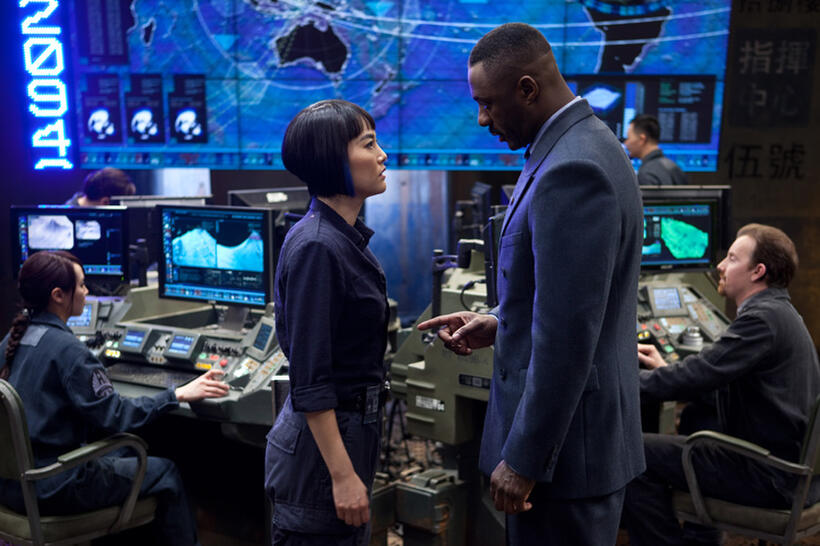 Rinko Kikuchi and Idris Elba in "Pacific Rim."