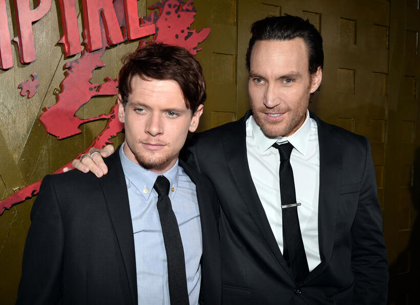 Jack O'Connell and Callan Mulvey at the California premiere of "300: Rise Of An Empire."