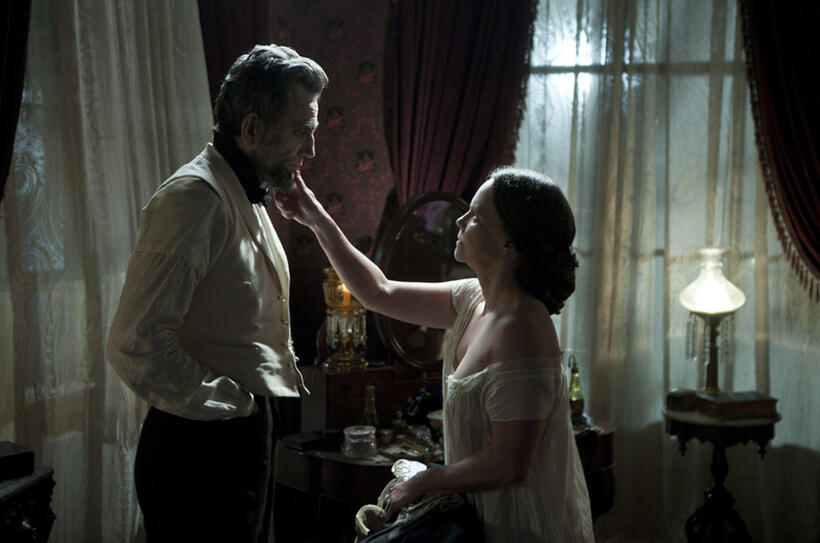 Daniel Day-Lewis as Abraham Lincoln and Sally Field as Mary Todd Lincoln in "Lincoln."