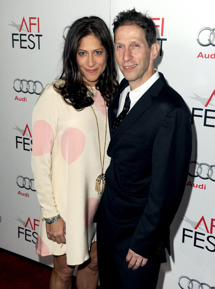 Lisa Benavides and Tim Blake Nelson at the California premiere of "Lincoln."