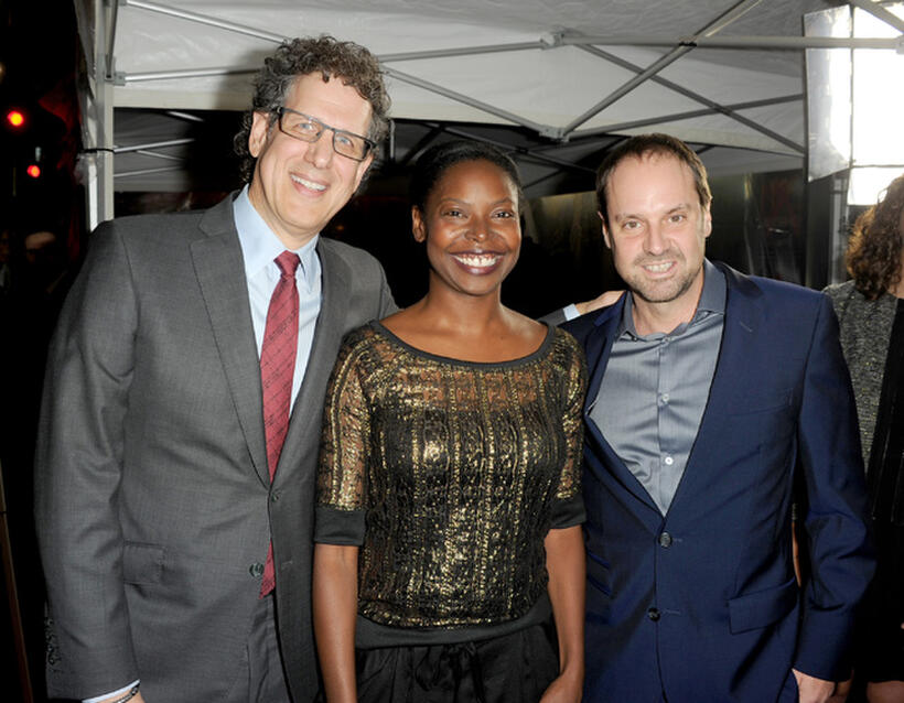 Jim Berk, director Jacqueline Lyanga and executive producer Jeff Skoll at the California premiere of "Lincoln."