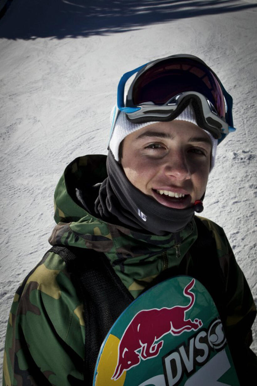 Mark McMorris on the set of "The Art of Flight."