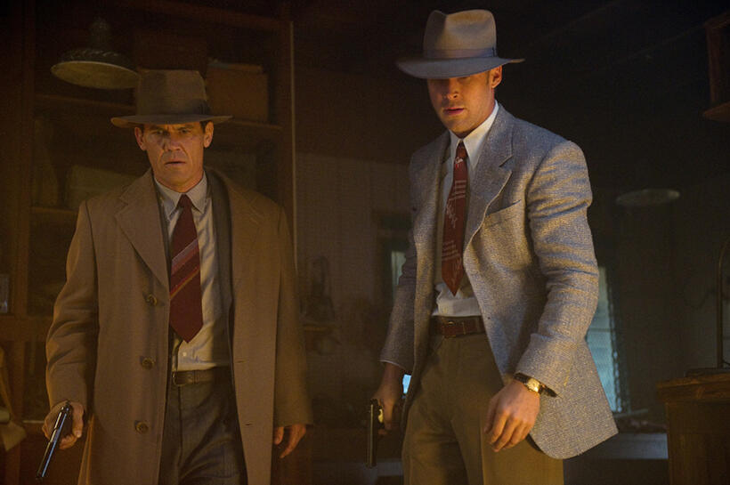 Josh Brolin as Sgt. John O'Mara and Ryan Gosling as Sgt. Jerry Wooters in "Gangster Squad."