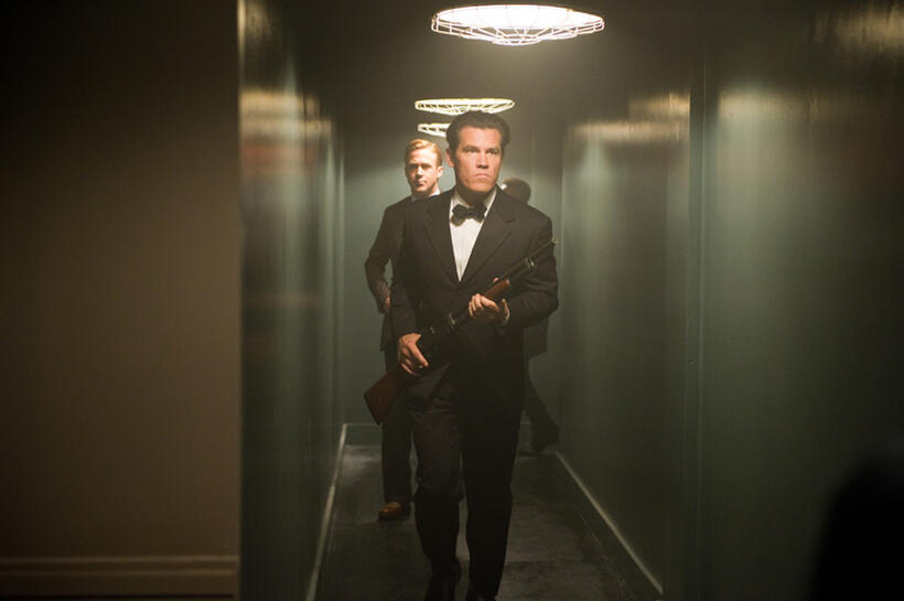 Ryan Gosling as Sgt. Jerry Wooters and Josh Brolin as Sgt. John O'Mara in "Gangster Squad."