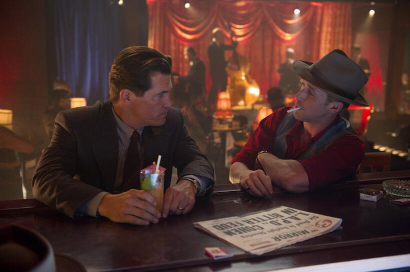 Josh Brolin as Sgt. John O'Mara and Ryan Gosling as Sgt. Jerry Wooter in "Gangster Squad."
