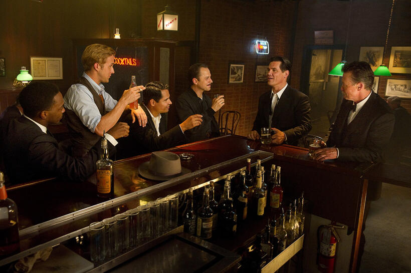 Anthony Mackie as Coleman Harris, Ryan Gosling as Sgt. Jerry Wooters, Michael Pena as Navidad Ramirez, Giovanni Ribisi as Conwell Keeler, Josh Brolin as Sgt. John O'Mara and Robert Patrick as Max Kennard in "Gangster Squad."