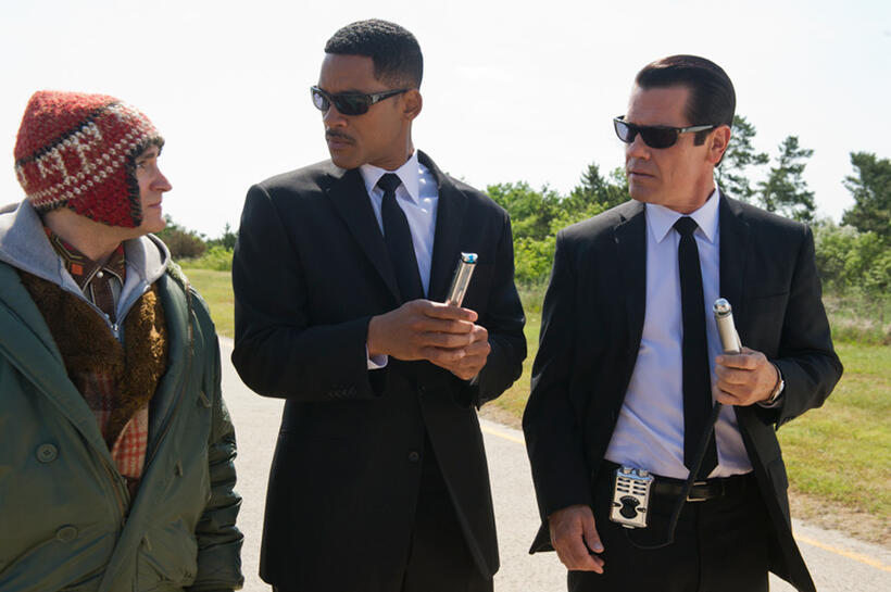 Michael Stuhlbarg, Will Smith and Josh Brolin in "Men in Black III."
