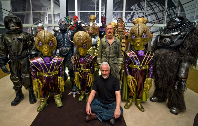 Rick Baker on the set of "Men in Black III."