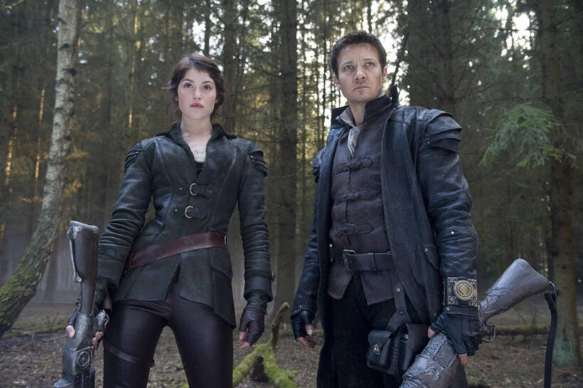 Gemma Arterton as Gretel and Jeremy Renner as Hansel in "Hansel and Gretel: Witch Hunters."