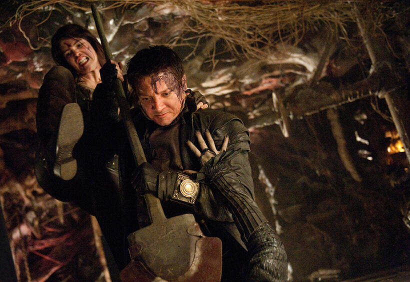 Gemma Arterton as Gretel and Jeremy Renner as Hansel in "Hansel and Gretel: Witch Hunters."