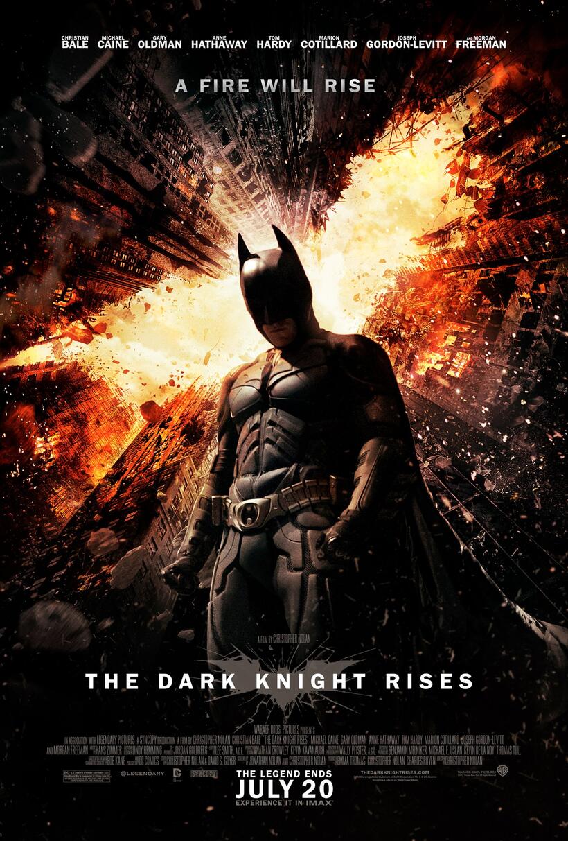 Poster art for "The Dark Knight Rises: The IMAX Experience."