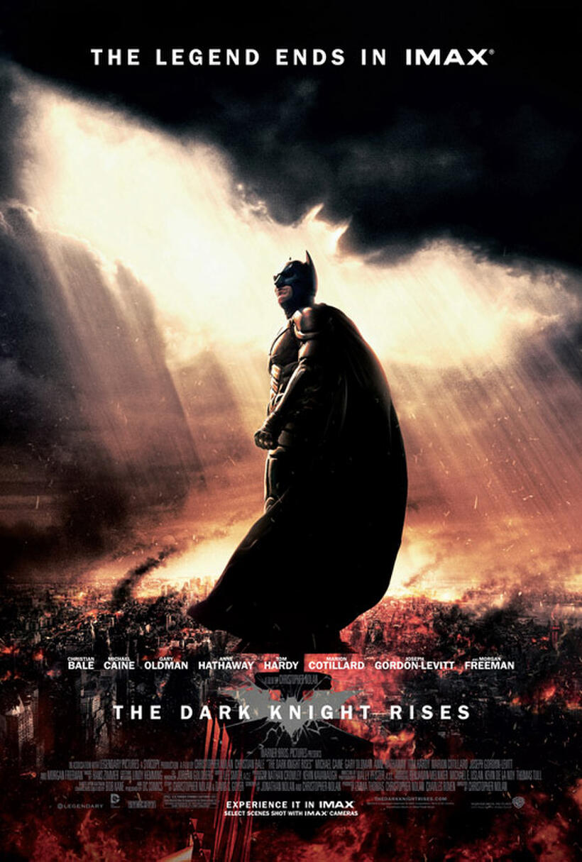 Poster art for "The Dark Knight Rises: The IMAX Experience."