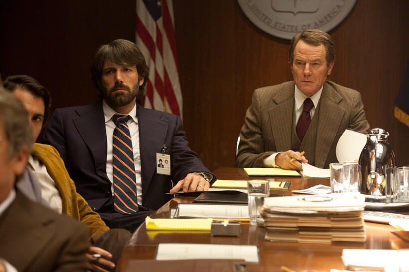 Ben Affleck as Tony Mendez and Bryan Cranston as Jack O'Donnell in "Argo."
