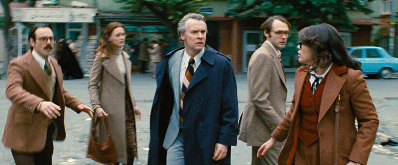 Scoot Mcnairy as Joe Stafford, Kerry Bishe as Kathy Stafford, Tate Donovan as Bob Anders, Christopher Denham as Mark Lijek and Clea DuVall as Cora Lijek in "Argo."