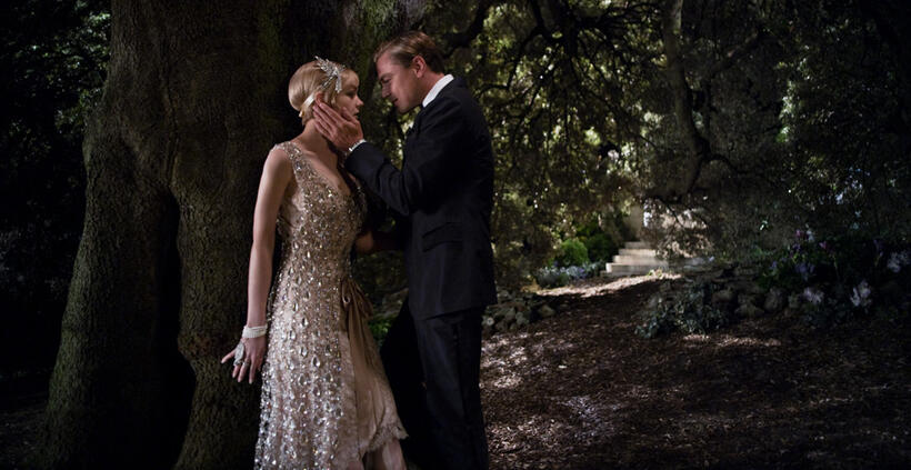 Carey Mulligan as Daisy Buchanan and Leonardo DiCaprio as Jay Gatsby in "The Great Gatsby."