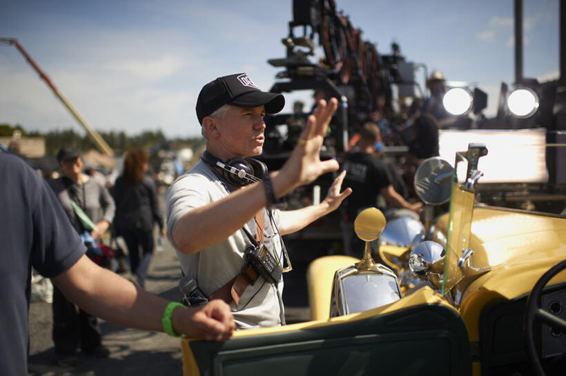 Director Baz Luhrmann on the set of "The Great Gatsby."