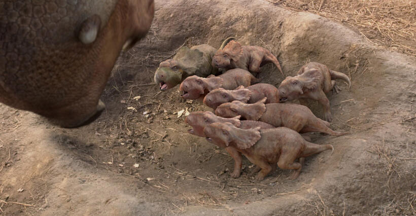 A scene from "Walking With Dinosaurs."