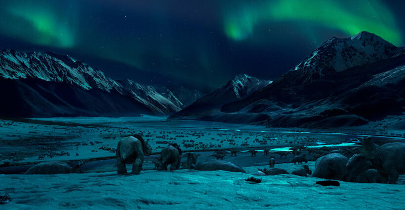A scene from "Walking With Dinosaurs."