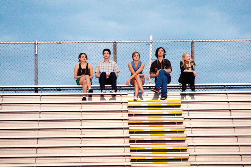 Mae Whitman, Logan Lerman, Emma Watson, Ezra Miller and Erin Wilhelmi in "The Perks Of Being A Wallflower."