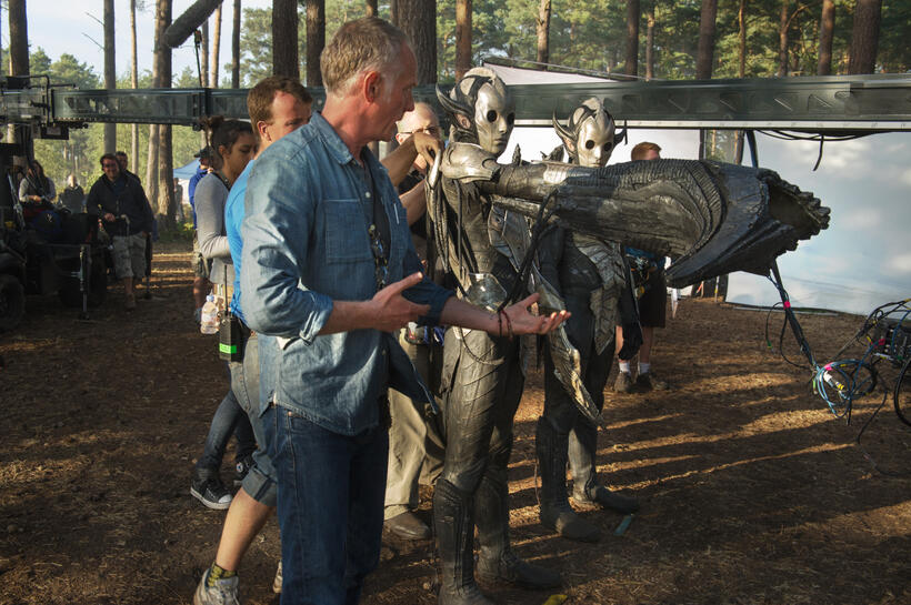 Director Alan Taylor on the set of "Thor: The Dark World."