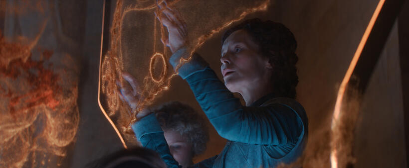 Alice Krige as Eir in "Thor: The Dark World."