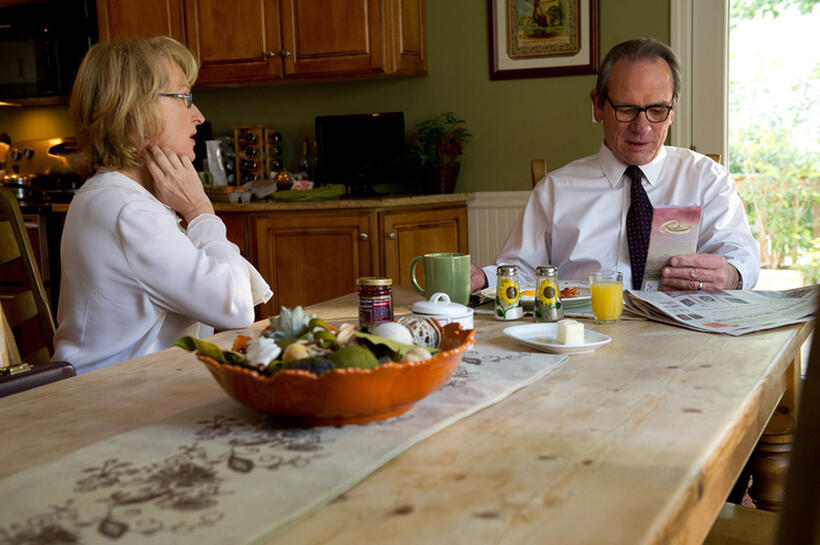 Meryl Streep as Kay Soames and Tommy Lee Jones as Arnold Soames in "Hope Springs."