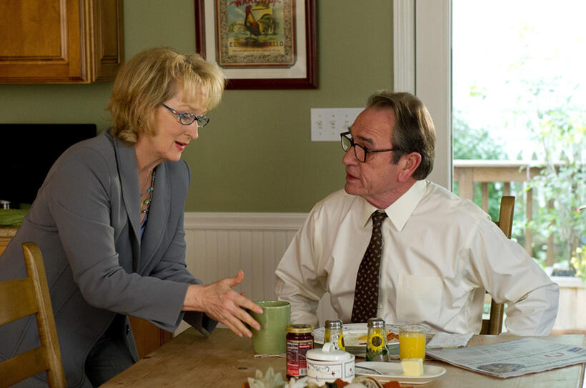 Meryl Streep as Kay Soames and Tommy Lee Jones as Arnold Soames in "Hope Springs."