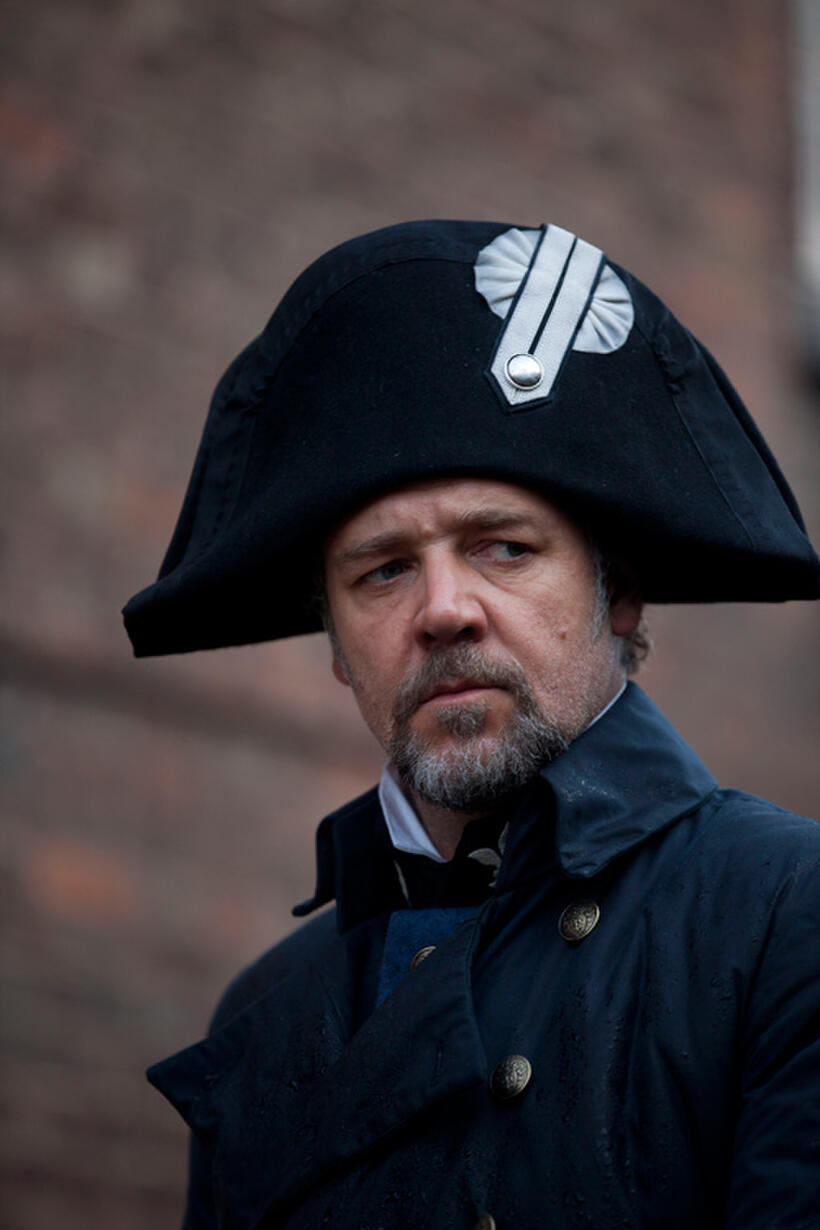 Russell Crowe as Inspector Javert in "Les Miserables."