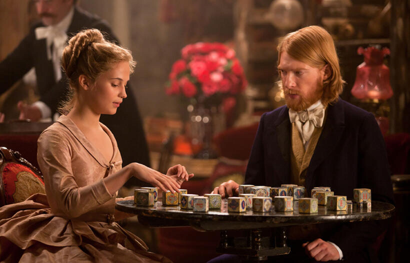 Alicia Vikander as Kitty and Domhnall Gleeson as Levin in "Anna Karenina."