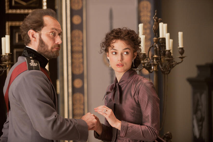 Jude Law as Alexei and Keira Knightley as Anna in "Anna Karenina."