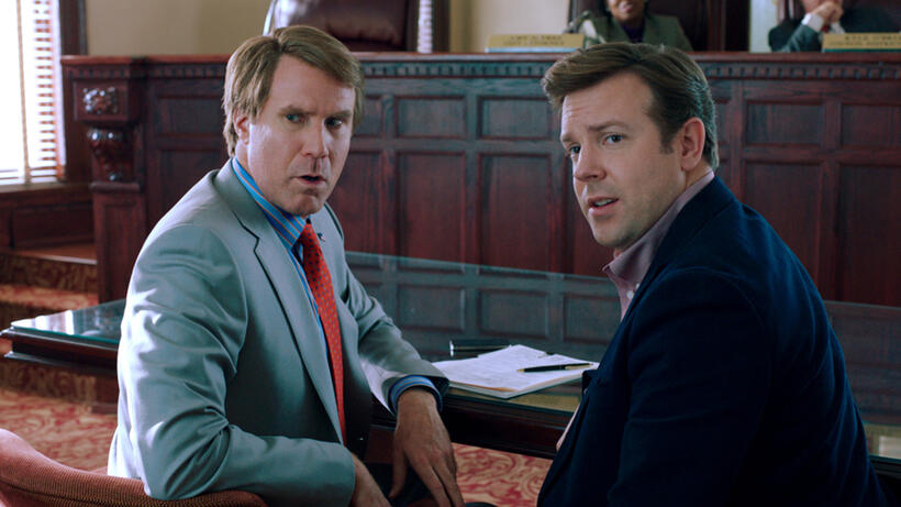 Will Ferrell as Cam Brady and Jason Sudeikis as Mitch in "The Campaign."