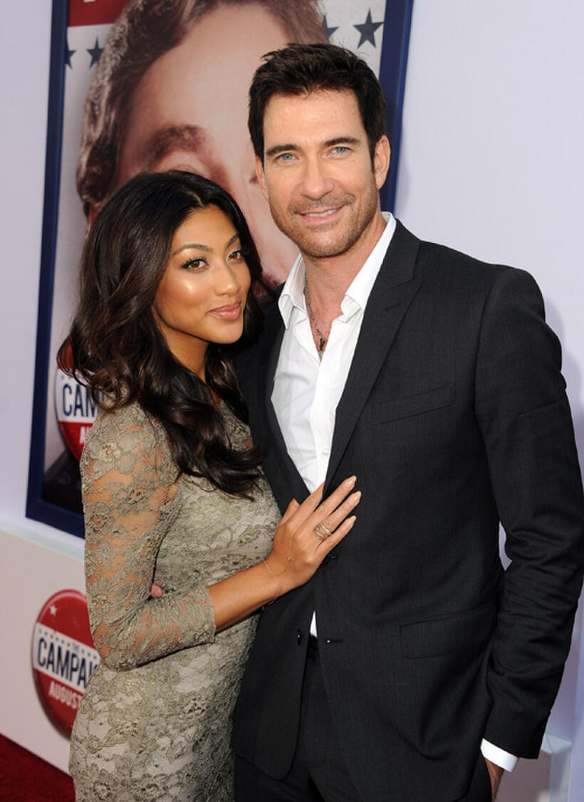 Shasi Wells and Dylan McDermott at the California premiere of "The Campaign."