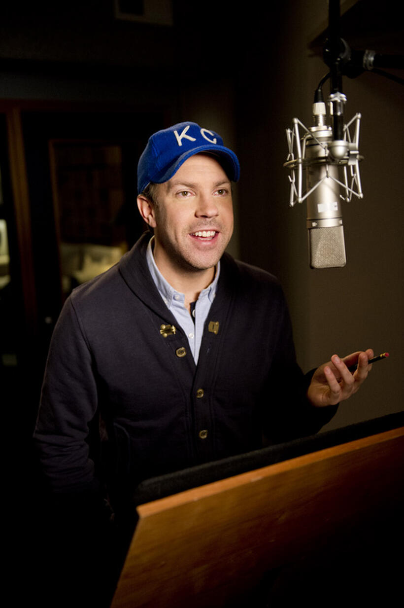 Jason Sudeikis on the set of "Epic."