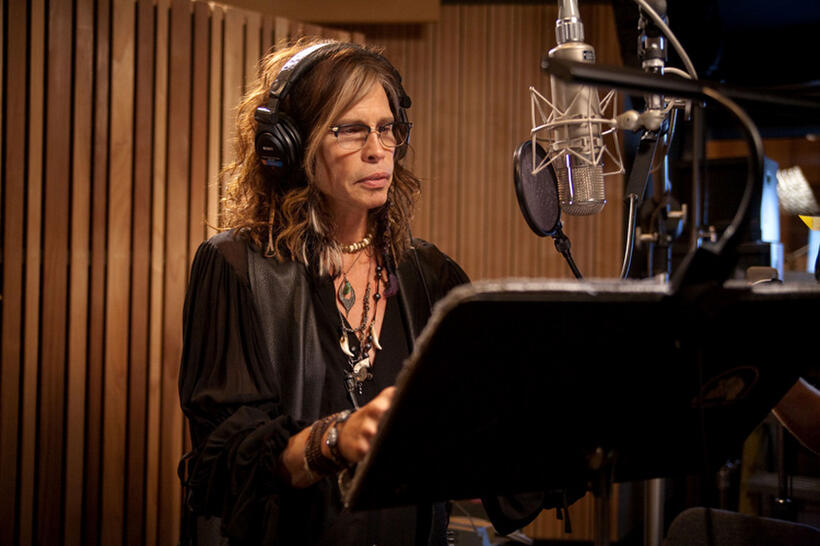 Steven Tyler on the set of "Epic."