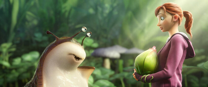 Mub voiced by Aziz Ansari and Mary Katherine voiced by Amanda Seyfried in "Epic."