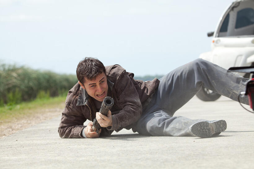 Joseph Gordon-Levitt as Joe in "Looper."