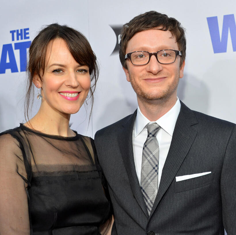 Rosemarie DeWitt and director Akiva Schaffer at the California premiere of "The Watch."
