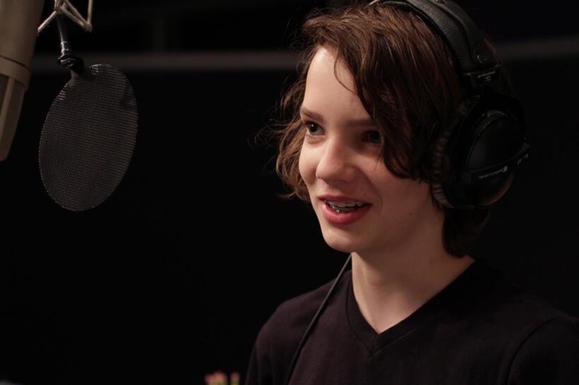 Kodi Smit-McPhee on the set of "ParaNorman."