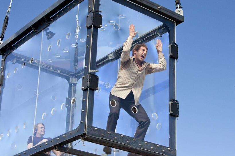 Steve Buscemi as Anton Marvelton and Steve Carell as Burt Wonderstone in "The Incredible Burt Wonderstone."