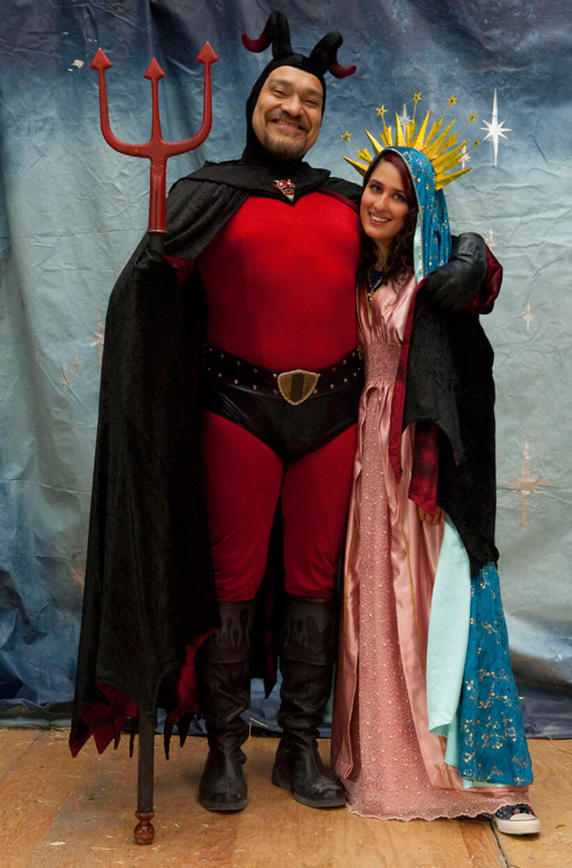 Joaquin Cosio as Agente Jesus Juarez and Melissa Bahnsen as Magdalena in "Pastorela."