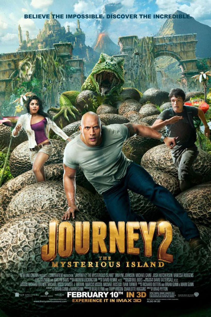 Poster art for "Journey 2: The Mysterious Island 3D."