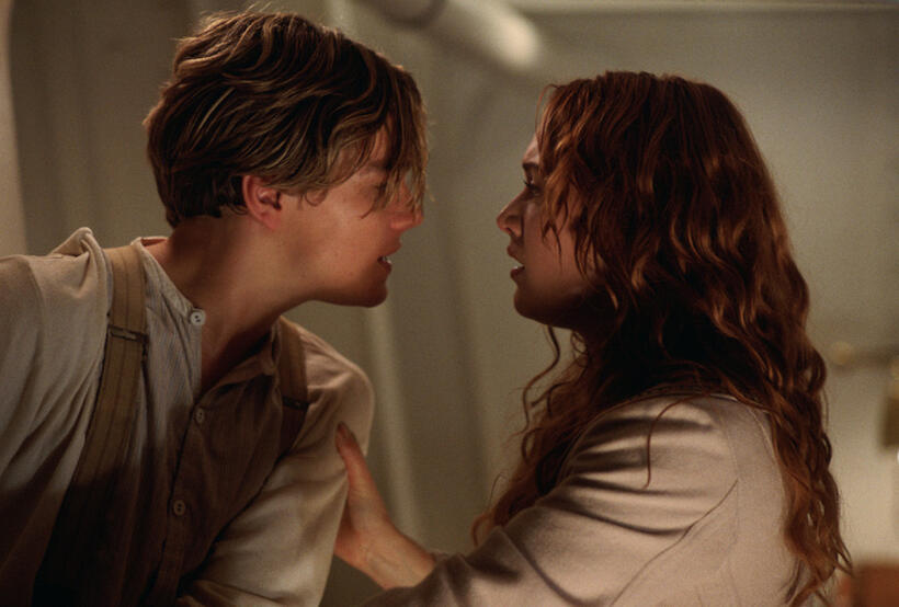 Leonardo DiCaprio and Kate Winslet in "Titanic."