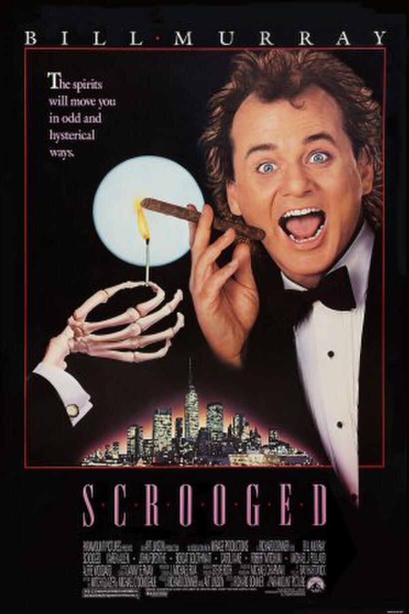 Poster art for "Scrooged."