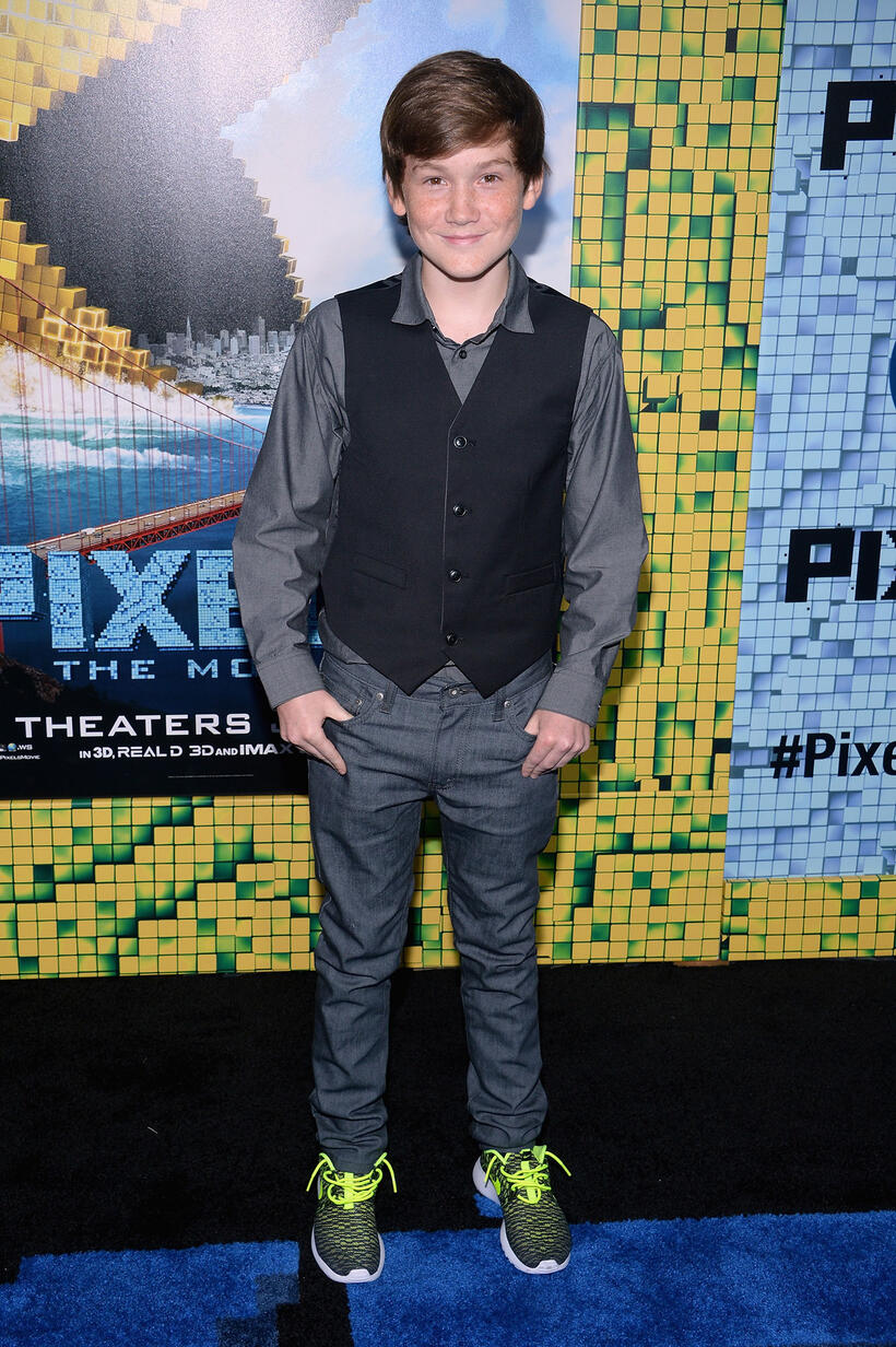 Matthew Lintz at the New York premiere of "Pixels."