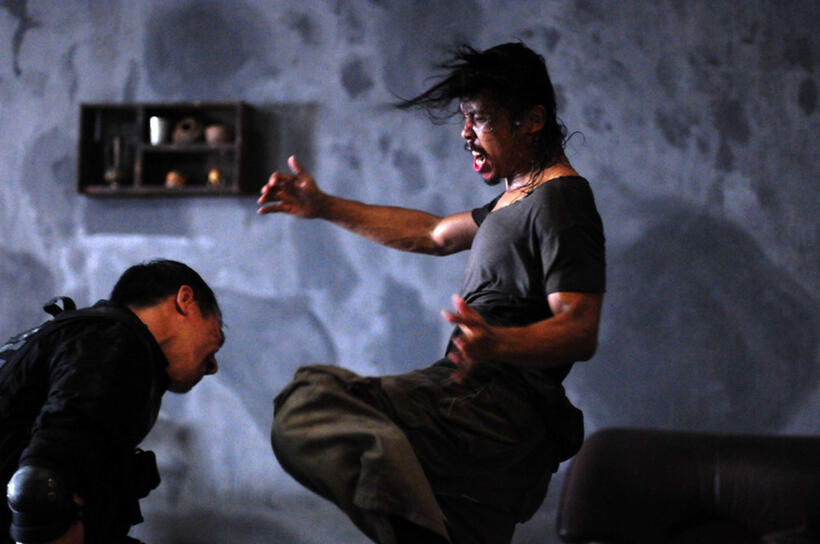 Joe Taslim as Jaka and Yayan Ruhian as Mad Dog in "The Raid."