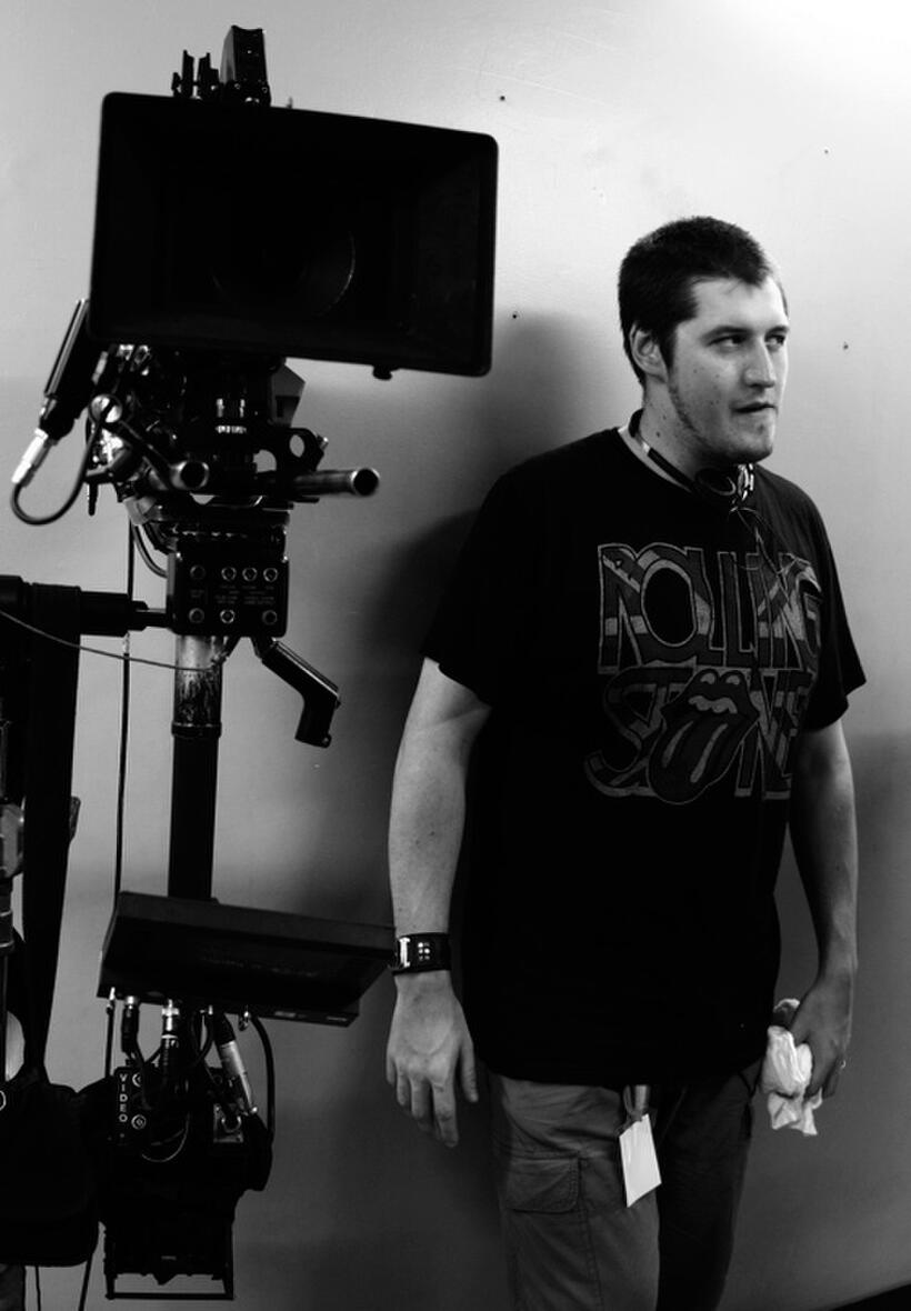 Director Gareth Evans on the set of "The Raid: Redemption."