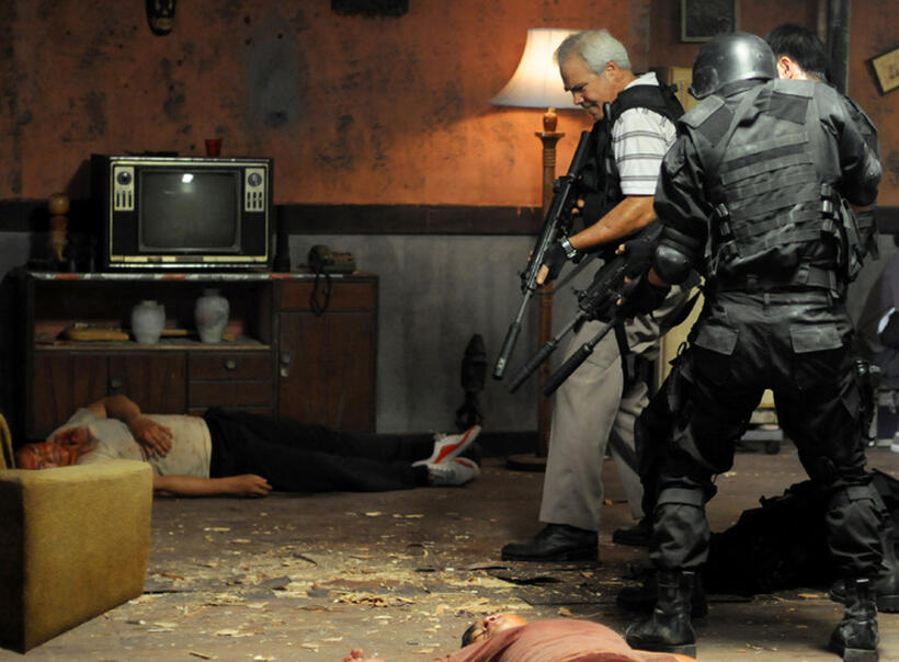 Pierre Gruno as Wahyu in "The Raid."