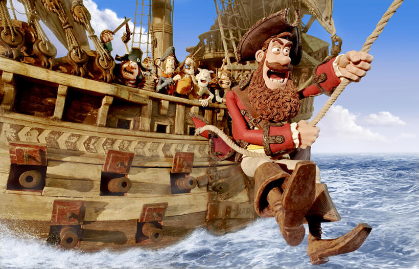 Pirate Captain voiced by Hugh Grant in "Pirates! Band of Misfits."